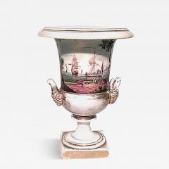 French Empire Style Porcelain Urn with Nautical Scene - 4260722