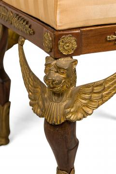 French Empire Style Sphinx Mahogany Bench - 4655837