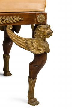 French Empire Style Sphinx Mahogany Bench - 4655838