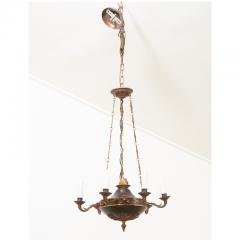 French Empire Tole Brass Chandelier - 2926816