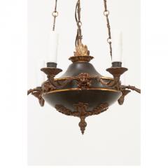 French Empire Tole Brass Chandelier - 2926819