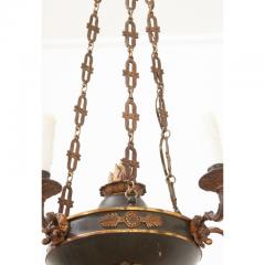 French Empire Tole Brass Chandelier - 2926829