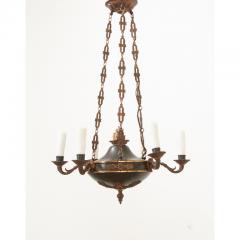 French Empire Tole Brass Chandelier - 2926834
