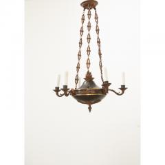 French Empire Tole Brass Chandelier - 2926836