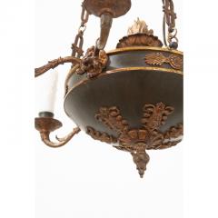 French Empire Tole Brass Chandelier - 2926840