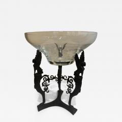 French Empire bronze centerpiece with a clear glass bowl - 4728875