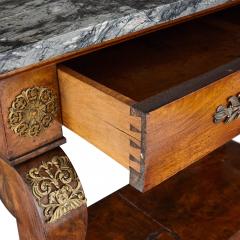 French Empire gilt bronze and mahogany console table - 2265906