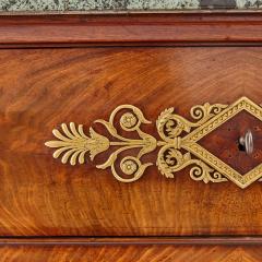 French Empire period mahogany marble and gilt bronze cabinet - 1503089