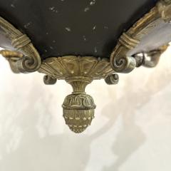 French Empire style ebonized and gilt bronze chandelier 1920s - 4526089