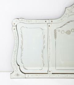 French Etched Horizontal Mirror with Foliate Etched Boarders - 3940721