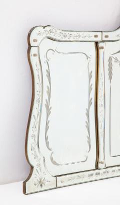 French Etched Horizontal Mirror with Foliate Etched Boarders - 3940724