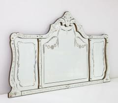 French Etched Triptych Mirror - 3333824