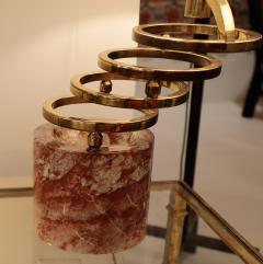 French Extendable Marble Brass Table Lamp circa 1970 - 3904520