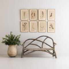French Faux Bois Concrete Garden Bench - 3068588