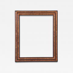 French Figured Elm Mirror with Dutch Ripple Carved Frame C 1920 - 4720560