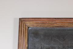 French Fluted Giltwood Mirror Frame With Original Mercury Plate Circa 1860 - 3818784