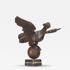 French Folk Oak Eagle Figure - 4412462