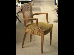 French Forties Pair and single cane back armchairs in oak  - 3117774