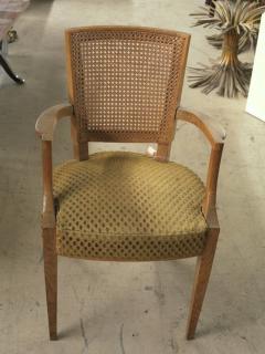 French Forties Pair and single cane back armchairs in oak  - 3117777