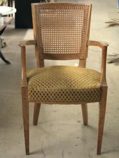 French Forties Pair and single cane back armchairs in oak  - 3117779