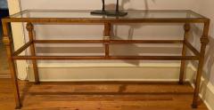 French Forties gilt bronze iron console table - 3164985