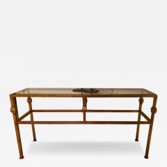 French Forties gilt bronze iron console table - 3167362