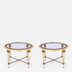 French Forties pair of wrought iron tables - 3467199