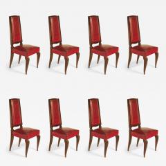 French Forties set of 8 high back dining chairs - 3143661