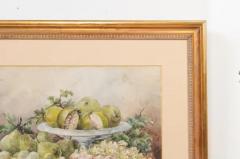 French Framed 19th Century Watercolor Depicting Fruits Signed E Calmant - 3441702