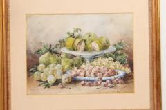 French Framed 19th Century Watercolor Depicting Fruits Signed E Calmant - 3441872