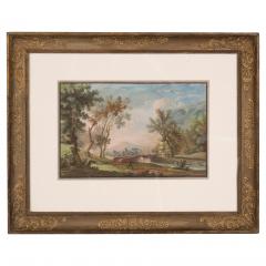French Framed Gouache Landscape - 4139850