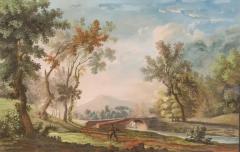 French Framed Gouache Landscape - 4139897