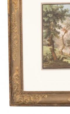 French Framed Gouache Landscape - 4139920