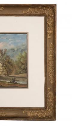 French Framed Gouache Landscape - 4139951