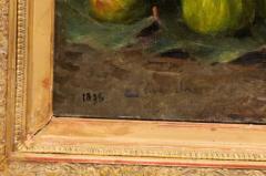 French Framed Oil on Canvas Painting Depicting Grapes and Figs circa 1875 - 3441882