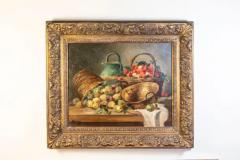 French Framed Oil on Canvas Still Life Painting Signed Morin Depicting Fruits - 3660293
