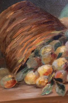 French Framed Oil on Canvas Still Life Painting Signed Morin Depicting Fruits - 3660391