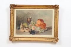 French Framed Still Life Watercolor Signed Jacques Redelsperger circa 1887 - 3472489