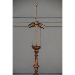 French Gilt Bronze Baroque Style Candlestick Lamp - 1078578