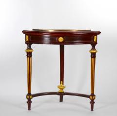 French Gilt Bronze Framed Mahogany Base Curio Cabinet - 3077082