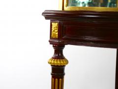 French Gilt Bronze Framed Mahogany Base Curio Cabinet - 3077100