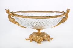 French Gilt Bronze Mounted Cut Glass Centerpiece Bowl - 1945903