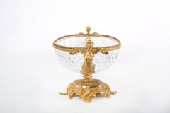 French Gilt Bronze Mounted Cut Glass Centerpiece Bowl - 1945905