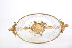 French Gilt Bronze Mounted Cut Glass Centerpiece Bowl - 1945906