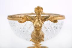 French Gilt Bronze Mounted Cut Glass Centerpiece Bowl - 1945909