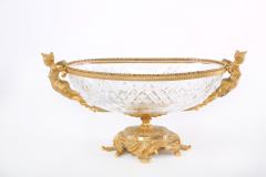 French Gilt Bronze Mounted Cut Glass Centerpiece Bowl - 1945913