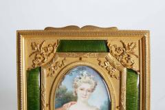 French Gilt Bronze Ormolu and Green Guilloche Enamel Picture Photo Frame - 520303