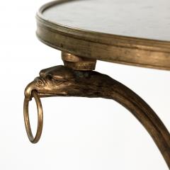 French Gilt Bronze and Black Fossil Marble Two Tier Gueridon circa 1880 - 4743332