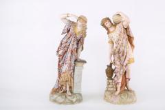 French Gilt Porcelain Pair Decorative Centerpiece Figures - 1943911