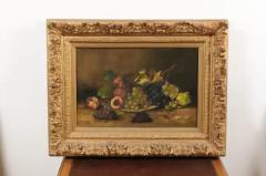 French Giltwood Framed 19th Century Oil on Canvas Painting Depicting Fruits - 3426934